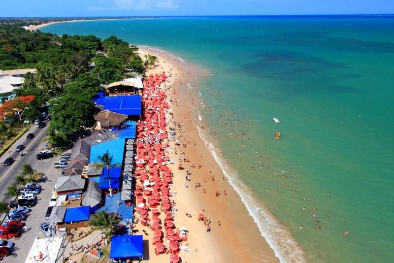 Vista aérea da Orla de Porto Seguro